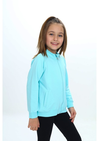 Toontoy Kız Çocuk Dik Yaka Fermuarlı Cepli Reglan Kol Örme Hırka - 2 İplik Mint Yeşili Toontoy Kız Çocuk Dik Yaka Fermuarlı Cepli Reglan Kol Örme Hırka - 2 İplik Mint Yeşili