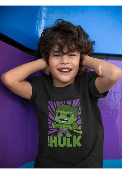 Sevbano The Incredible Hulk Baskılı Unisex Avengers Film Çocuk Tişört 1- SIYAH