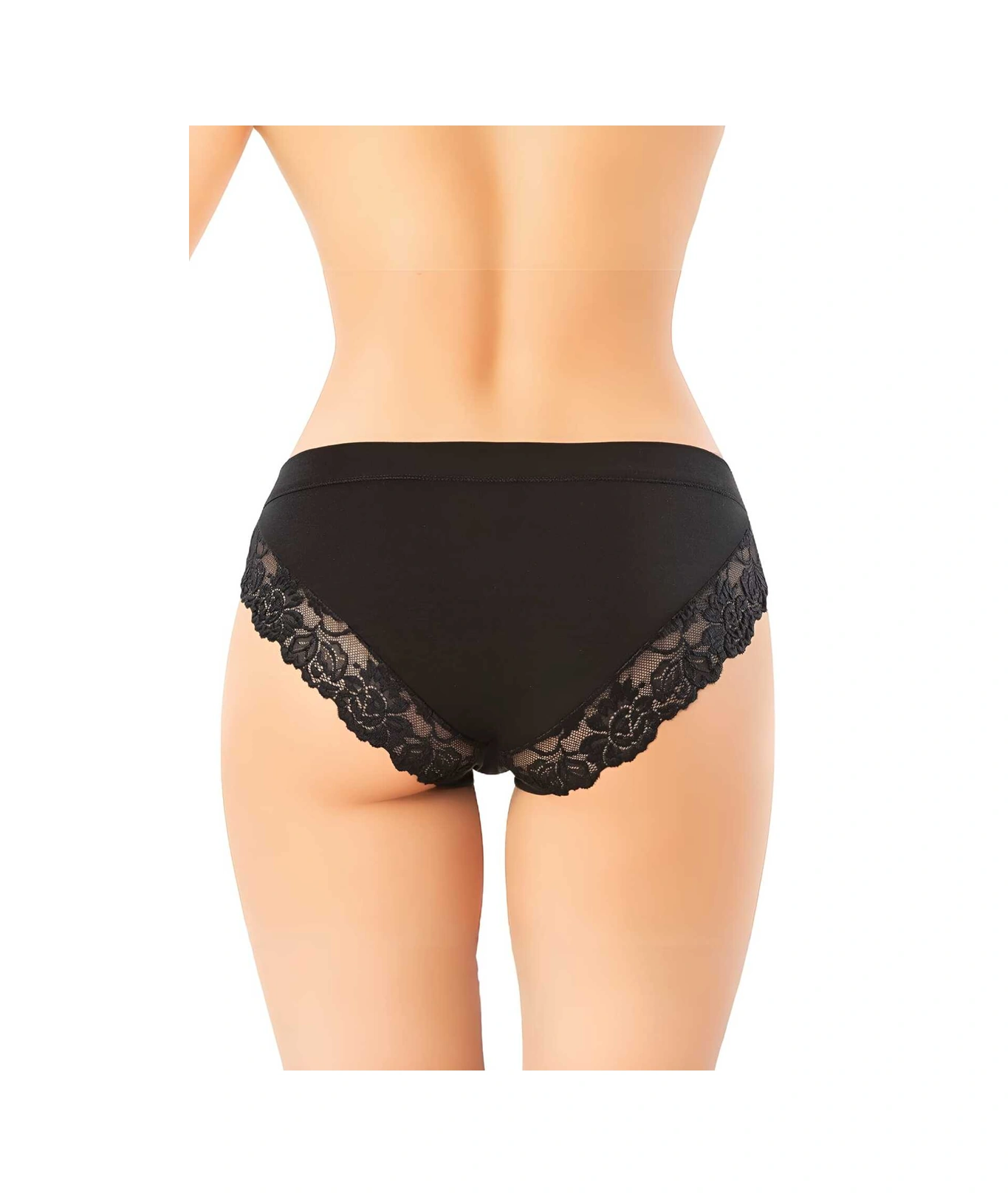Tezzgelsin Kadın 6'lı Modal Kumaş Dantel Detaylı Bikini Külot Siyah