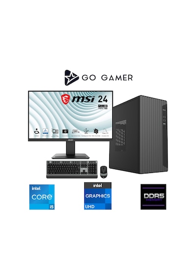 Go Gamer E168D i5-12400 32 GB 1 TB SSD 24" Free Dos Oem Paket Masaüstü Oyuncu Bilgisayarı