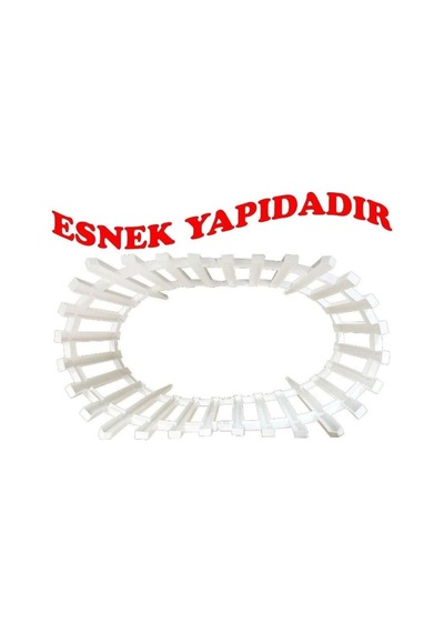 Dekoratif Bahçe Çiti Plastik Çit 20 Adet 11,80metre 39cm X 59cm - Beyaz