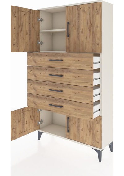 Arges Dolap 2 Raflı 4 Çekmeceli 4 Kapaklı 88x30x163 Aytaşı-çam Aytaşı Arges Dolap 2 Raflı 4 Çekmeceli 4 Kapaklı 88x30x163 Aytaşı-çam Aytaşı
