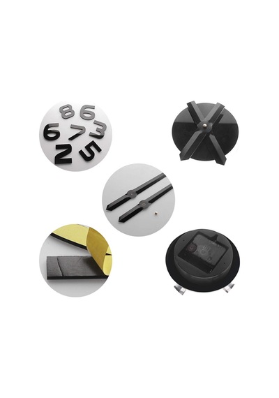 Modern Nesil Dıy 3D Dekoratif Büyük Boy Sticker Duvar Saati (399551991)