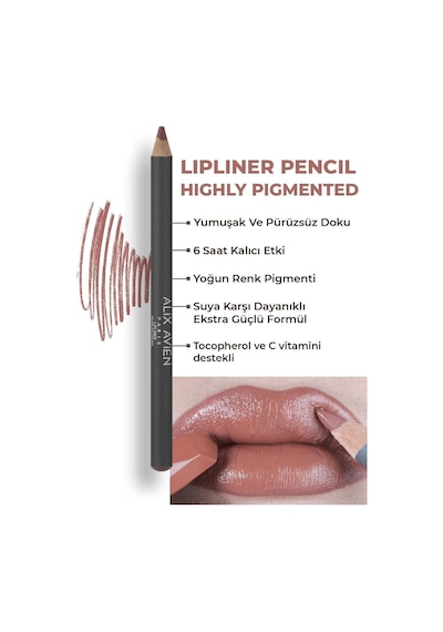 Uzun Süre Kalıcı Dağılma Yapmayan Nemlendirici Dudak Kalemi - Lipliner Pencil 05 Milky Cocoa Çok Renkli