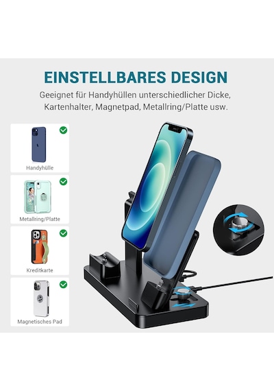 3'ü 1 Arada Masaüstü Şarj Standı - İphone, Apple Watch Ve Airpods Uyumlu Çoklu Şarj İstasyonu