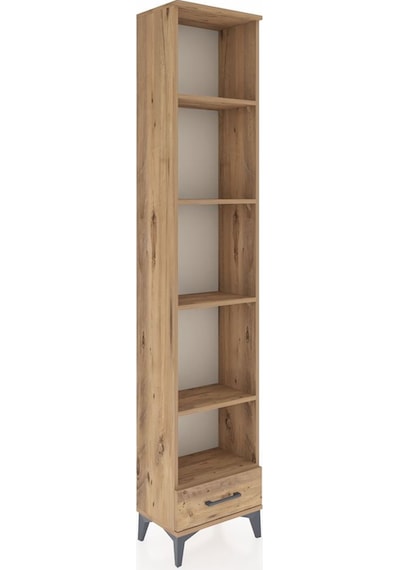 Arges Dolap 5 Raflı Tek Çekmeceli 44x30x221 Çam-çam Çam