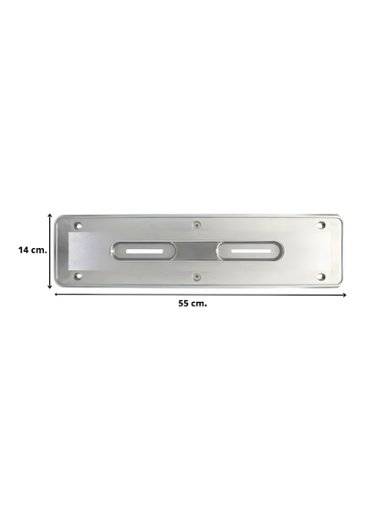 Mega Oto Market Krom Renk Paslanmaz Plastik Hummer Plakalık 55cm X 14cm 2 Adet