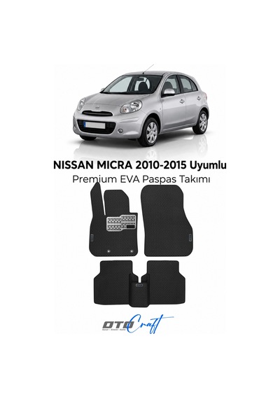 Otocraft Nissan Micra 2010-2015 Araca Özel 3d Havuzlu Eva Paspas Tam Set 5 Parça