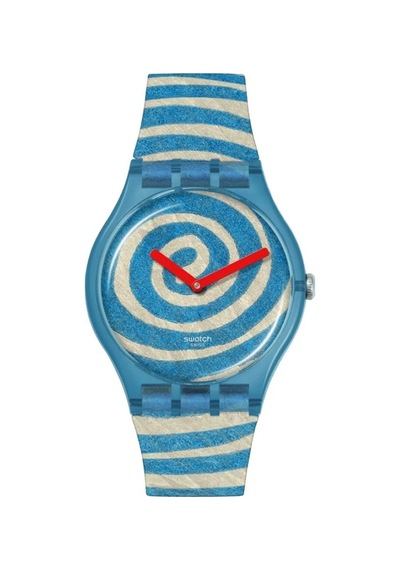 Swatch Suoz364 Swatch Bourgeois's Spirals Unisex Kol Saati Mavi