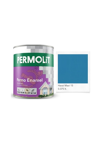 Permolit Enamel Sentetik Yağlı Boya Havai Mavi 0.375 Lt. 350 ML