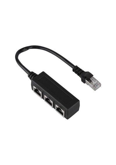 Lexroo Rj45 Ethernet Splitter Adaptör 1 Erkek 3 Dişi Lan Çoklayıcı İnternet Paylaştırıcı Cat5 Cat6