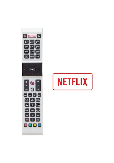 Profilo Rca49130 - Vestel Uyumlu Smart Sanyo - Jvc Netflix Tuşlu Beyaz Yazısız Lcd Led Tv Kumanda