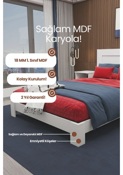 My Chapter Kitaplık Başlıklı Çift Kişilik Mdf Karyola 120x200 Yatak Uyumlu - Beyaz My Chapter Kitaplık Başlıklı Çift Kişilik Mdf Karyola 120x200 Yatak Uyumlu - Beyaz