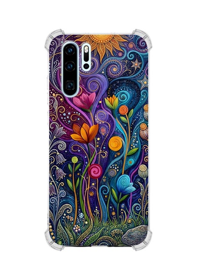 Printify Huawei P30 Pro İle Uyumlu Düşlerin Dansı Serisi Rüyalar Ötesi Tasarımlı Uv Baskılı Köşe Korumalı Antişok Kılıf Şeffaf