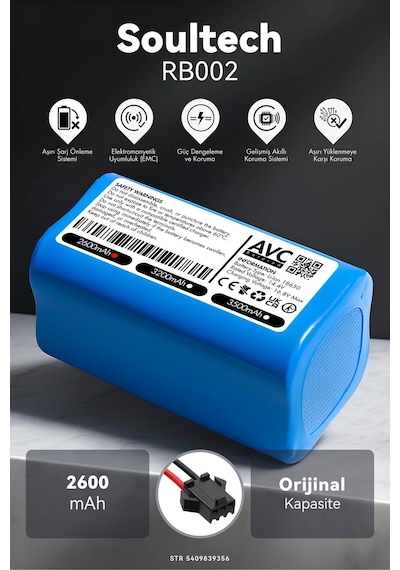 Soultech Rb002 2600mah Robot Süpürge Bataryası D.k