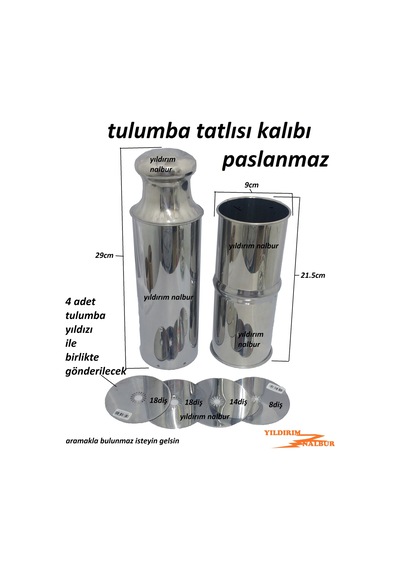 Paslanmaz Tulumba Tatlısı Kalıbı 4 Yıldızlı Tulumba Çıkarma Kalıb