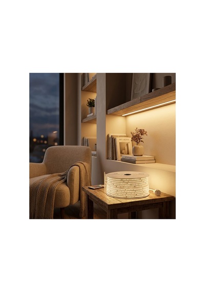 100mt 3000k - Gün Işık Dış Mekan Şerit Led 220v 120led 348983 5671 Çok Renkli Çok Renkli