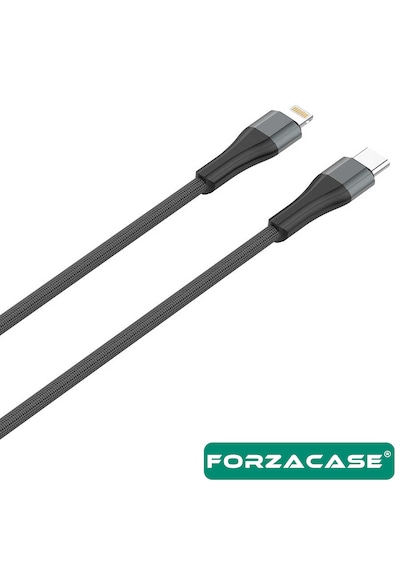 Forzacase Fc853 18w 3a Type-c To Lightning Örgülü Şarj Ve Data Kablosu 1 M