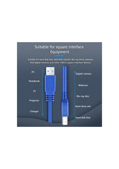Sp-u3rbl030 3 Metre Usb 3.0 Am-bm Data Kablosu