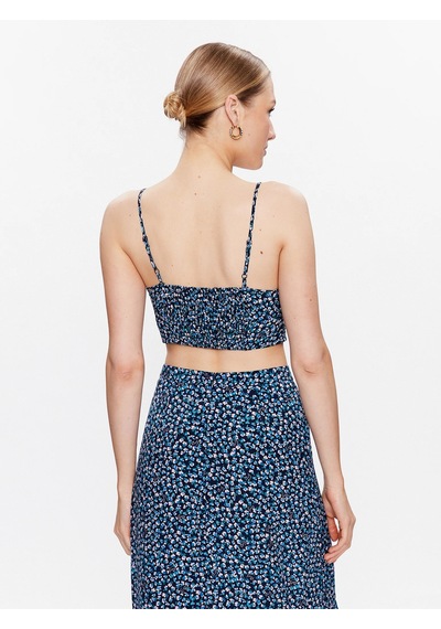 Dıtsy Floral Lace Crop Top Lacivert