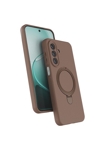 Mobilefix Galaxy A27 Kılıf M-safe Şarj Özellikli Standlı Zore Samara Kapak - Desert Gold