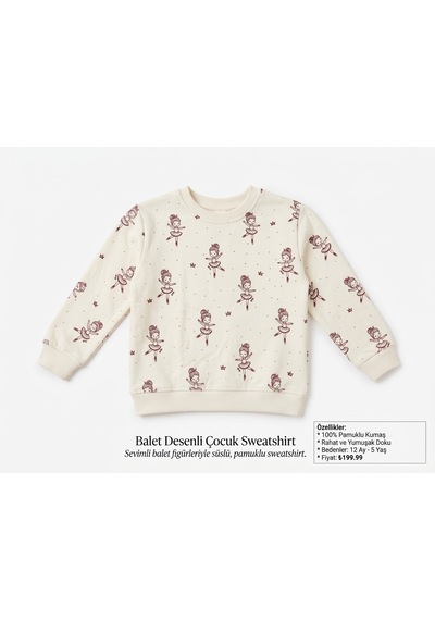 Babydoll Sweatshirt Divo Açık Bej