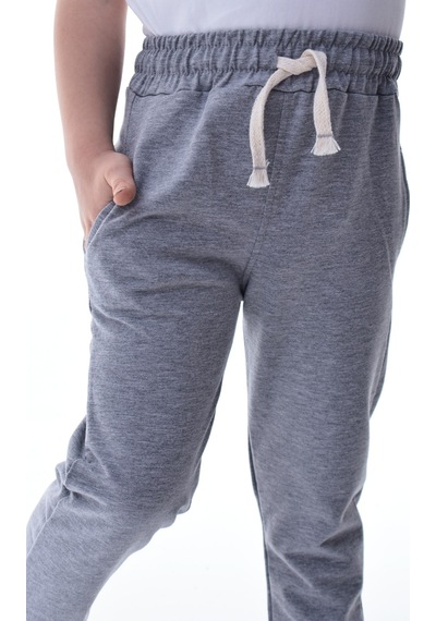 Unisex Çocuk %100 Pamuk Günlük Jogger Eşofman Altı 12 Ay 5 Yaş Gri