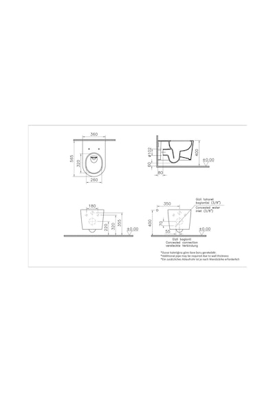 VitrA Quantumflush Nest Asma Klozet Gizli Montajlı 57 Cm 7870b403-0090