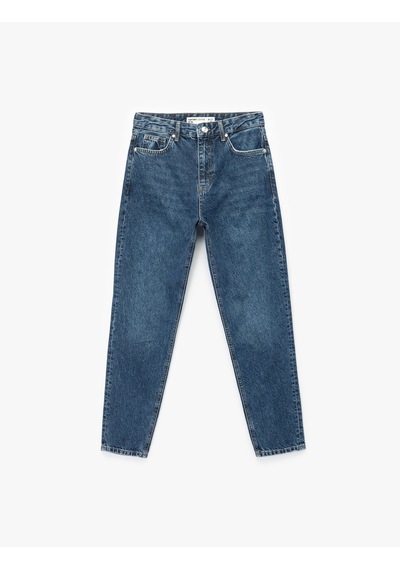 Koton Pamuklu Yüksek Bel Regular Fit Mom Jean Pantolon - Mom Jeans Koyu İndigo 6wal40177md Dark Indigo Koton Pamuklu Yüksek Bel Regular Fit Mom Jean Pantolon - Mom Jeans Koyu İndigo 6wal40177md Dark Indigo
