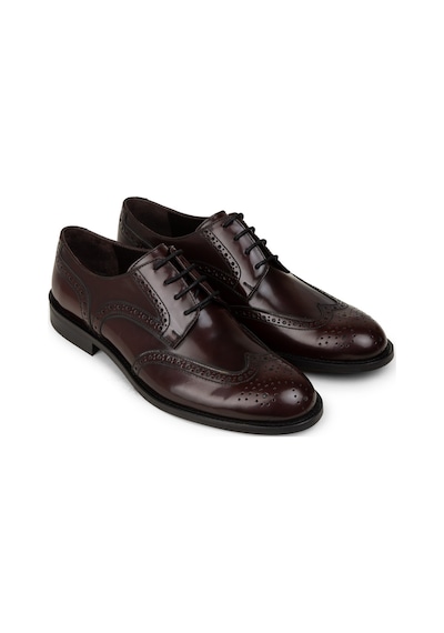 Deery Hakiki Deri Bordo Klasik Oxford Erkek Ayakkabı - 01696mbrdm01 Bordo