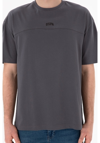 U.S. Polo Assn. Erkek Comfort Fit Bisiklet Yaka Antrasit Tişört 50306017-VR006