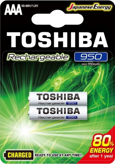 Toshıba 950 Mah Şarjlı İnce Pil 2li