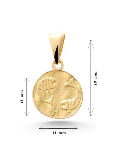 Sefa Gold 14 Ayar Altın Balık Burcu Kolye Ucusfklu025