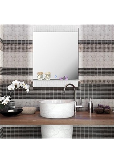 Vitale Doru Ledli Raflı Banyo Aynası Ak.l-145w3-s Krom