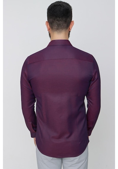 Efor Gk 632 Bordo Klasik Gömlek Bordo