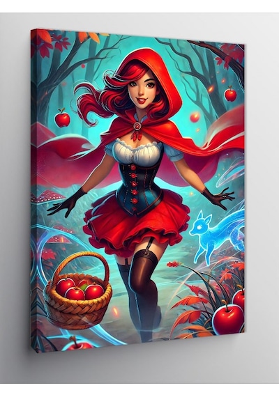 Kanvas Tablo Kırmızı Başlıklı Kız 50cmx70cm