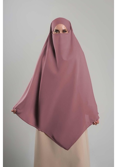 Hürrem Bone Gül Kurusu Pratik Hazır Geçmeli Tesettür Eşarp Krep Bağcıklı Sufle Hijab 2313 18 Gül Kurusu