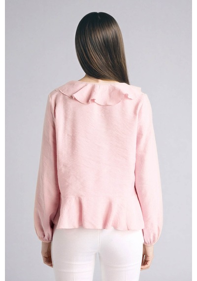 Defacto Volanlı Modal Bluz G1971ax26spbr86 Pembe-br86