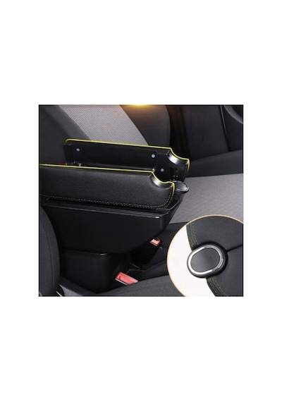 Bmw Tip 6 Usb 1 Type-c Girişli Kolçak Her Araca Uygun Kolçak Kol Dayama Çift Açılır Siyah