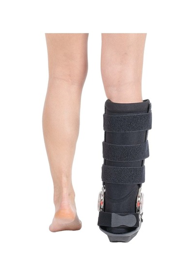 Rom Walker Uzun Ayak Bileği Dorsi Ve Plantar Fleksiyon Derecesi Ayarlanabilen Siyah