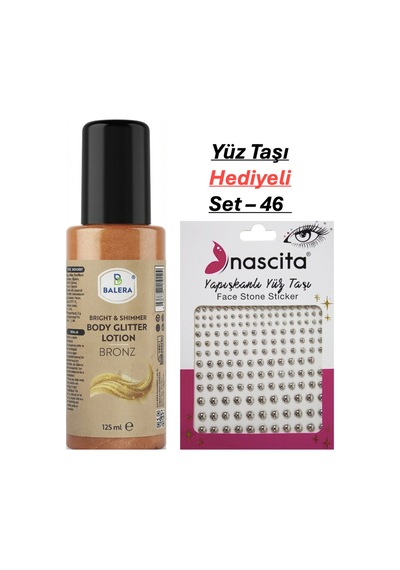 Vücut Losyonu Simli 125 Ml & Yüz Taşı Hediyeli-46