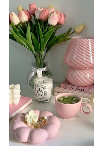 1 Set 2 Parça Bulut Model Kahve Fincanı 90 Ml Türk Kahvesi Fincanı Pembe