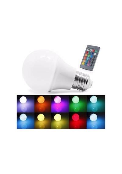 Led Uzaktan Kumandalı Renk Değiştiren Ampul Rgb 9W