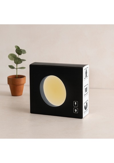 Usb Şarjlı Sensörlü Yuvarlak Led Lamba 8.3 Cm - Sarı Işık Çr