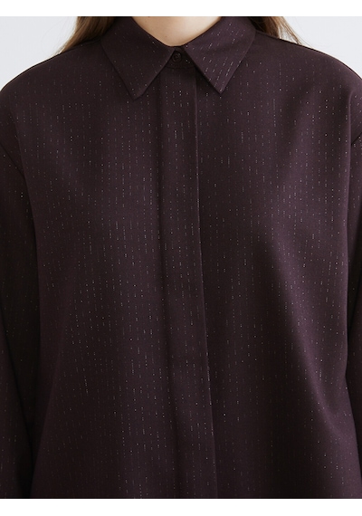 Lcw Modest Bordo Desenli Kadın Gömlek Tunik