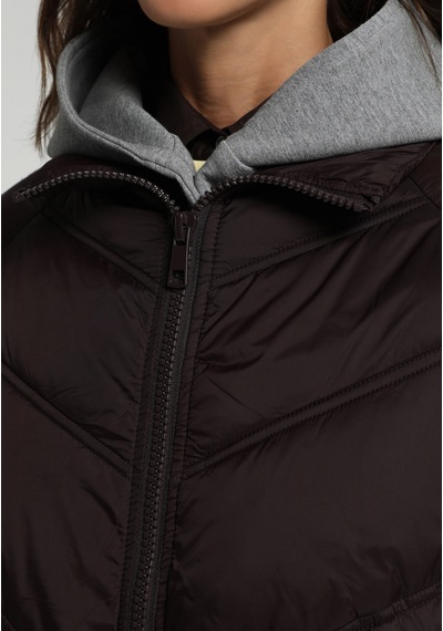 Colin's Colins Regular Fit Kapüşonlu Fermuarlı Astarlı Suya Dayanıklı Kadın Mor Mont Cl1082227 Q1.v1 Dpl Dark Plum