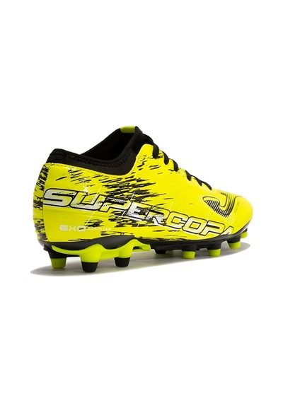 Joma Supercopa 2309 Lemon Fluor Black Fırm Ground Krampon Ve Halı Saha Ayakkabısı Sarı