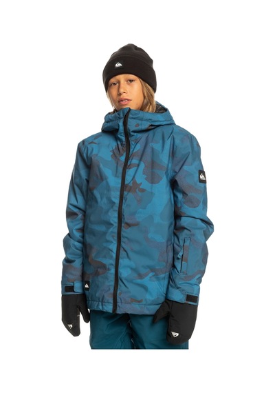Quiksilver Mission Printed Youth Erkek Çocuk Mavi Snowboard Ceketi Bsm5