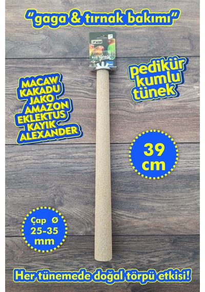Vixpet Venty Konik Kumlu Pedikür Papağan Tüneği 39 Cm Jako, Amazon, Macaw Kakadu, Kayık, Eklektus, Alexander - Fx100