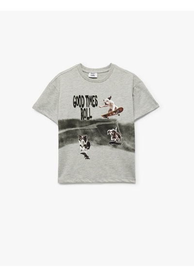 Koton Gri Erkek Çocuk T-shirt 5skb10615tk Gri